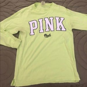 pink long sleeve shirt